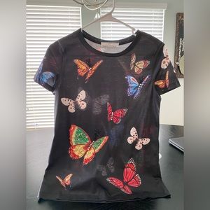 Black cute butterfly Shirt